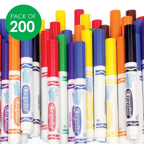 Crayola Washable Broad Line Markers Classpack - Pack of 200