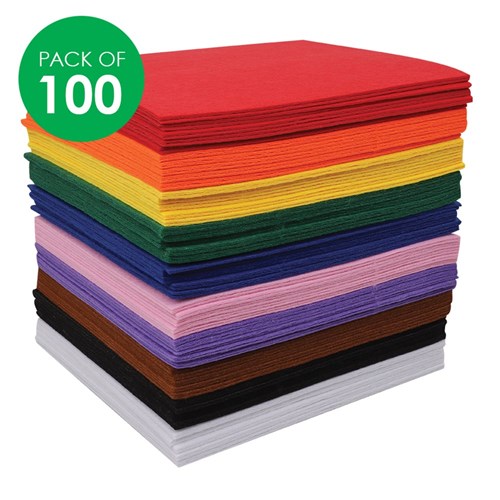 Felt Squares - Pack of 100