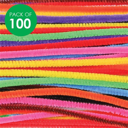 Chenille Stems - Bright - Pack of 100