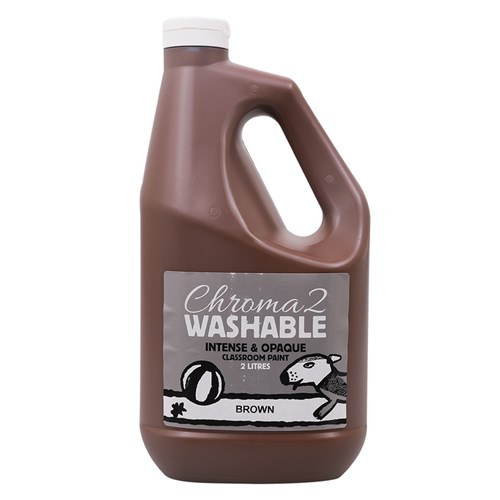 Chroma 2 Washable Student Paint - Brown - 2 Litres