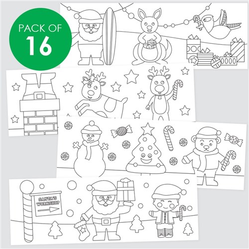 Christmas Colour-in Mug Inserts - Pack of 16
