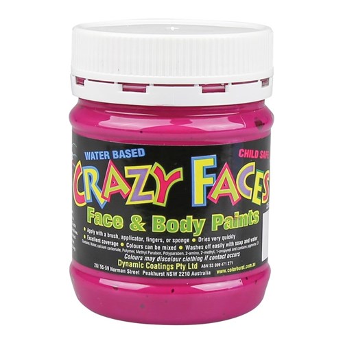 Crazy Faces Face & Body Paint - Pink - 250ml