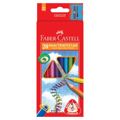Faber-Castell Junior Triangular Pencils - Pack of 20