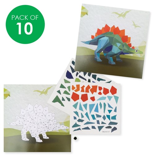 Sticker By Numbers - Stegosaurus - Pack of 10