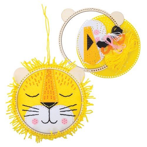 Embroidery Wall Hanging Kit - Lion