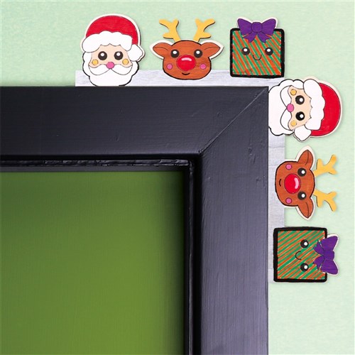 Wooden Door Frame Corners - Christmas Characters - Pack of 10