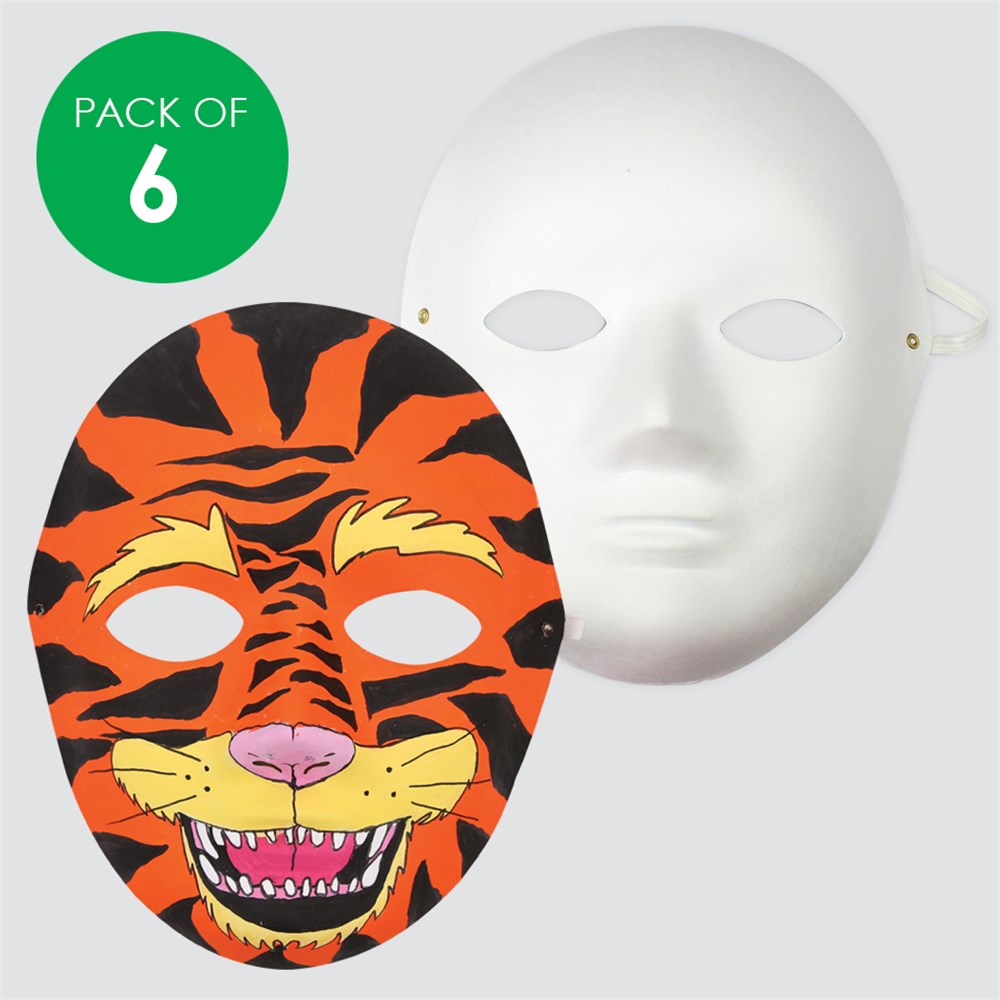 24 x Papier Masks Papier Face Mask Paper Mache Face Masks Plain Masks