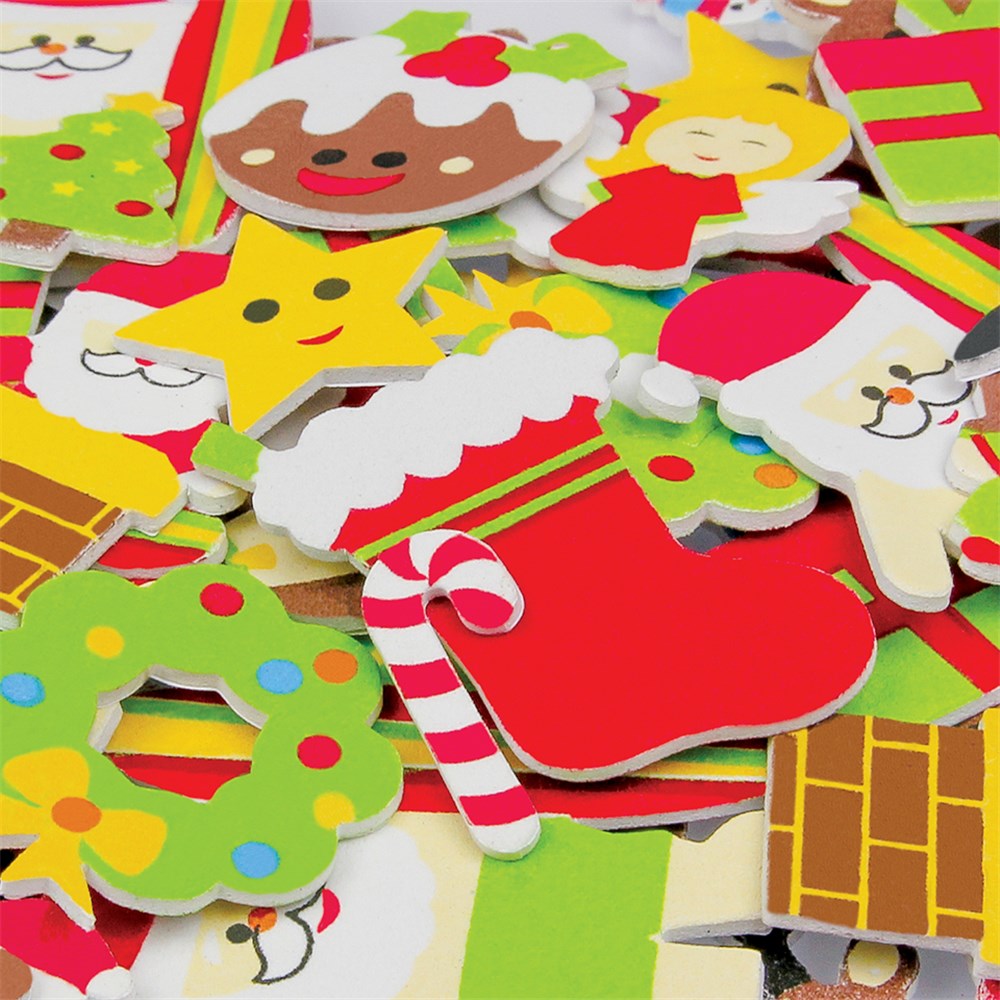 Download Foam Assorted Christmas Stickers Pack Of 120 Foam Cleverpatch Art Craft Supplies PSD Mockup Templates