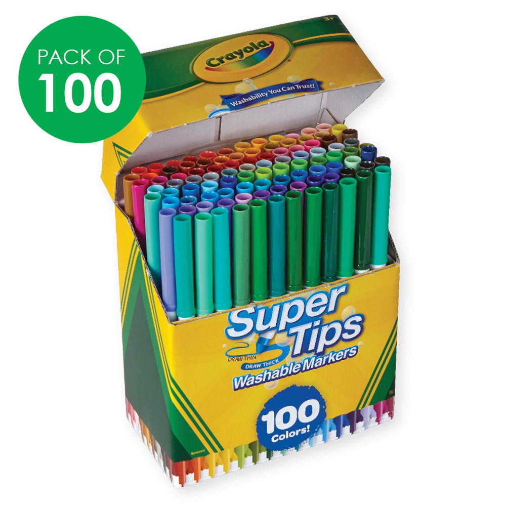Crayola Super Tips Washable Markers 100 Count