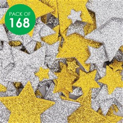 Christmas Foam Glitter Star Stickers