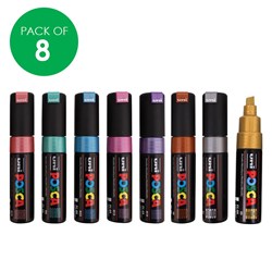 POSCA Paint Markers - Medium Tip - Pack of 8 - CleverPatch