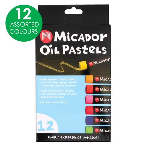 oil pastels 12's standard micador