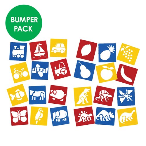 Bumper Stencil Set - Pack of 48 | Stencils | CleverPatch - Art & Craft  Supplies