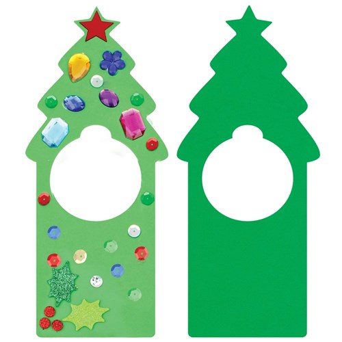 Christmas Tree Foam Door Hangers Pack Of 25 Foam Cleverpatch
