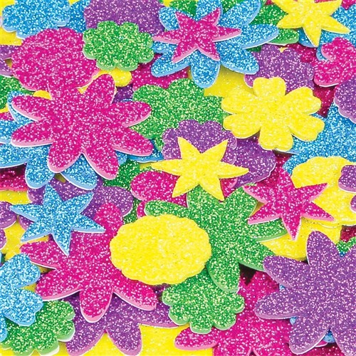 Summer Bloom glitter stickers