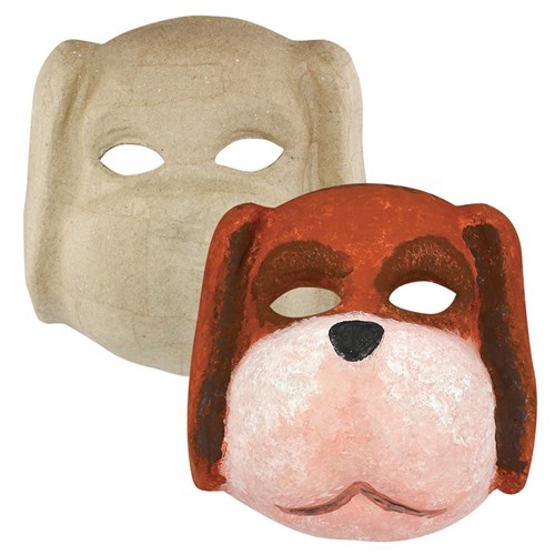 dog paper mache mask