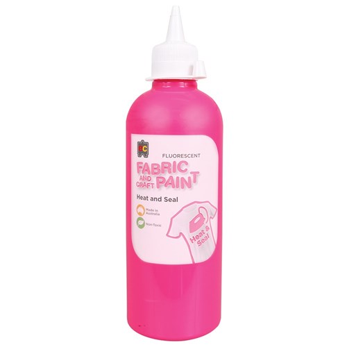 EC Fluorescent Fabric Paint - Pink - 500ml, Fabric Paint