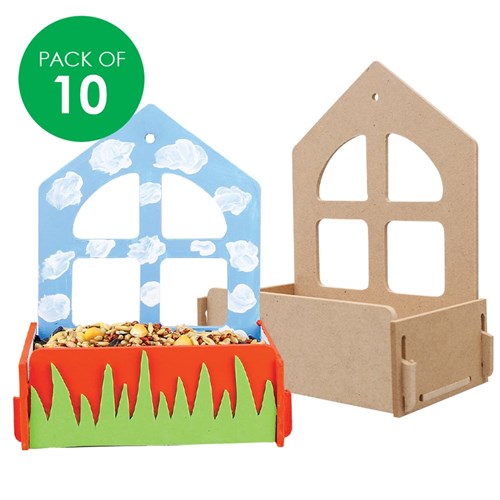 3d Wooden Window Bird Feeders Pack Of 10 Wood Cleverpatch