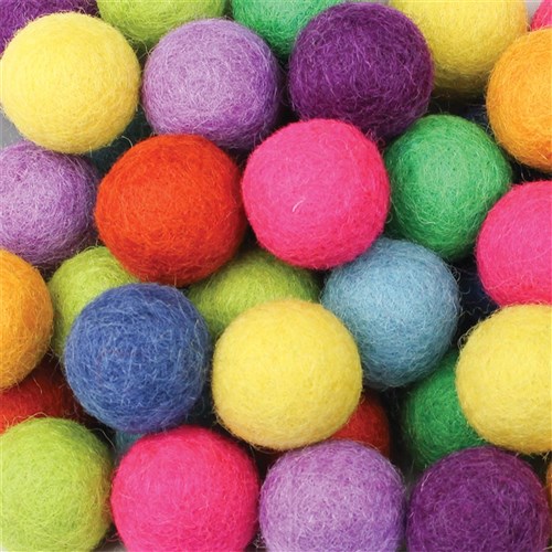 Felt Balls - Bright - Pack of 50, Sewing & Textiles