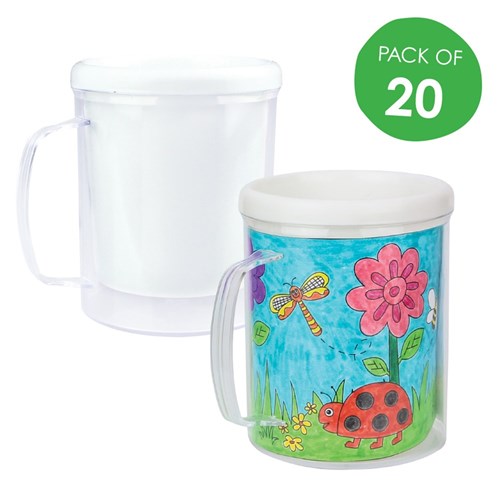 Design A Mug Pack Of 20 Plastic Cleverpatch Art Craft