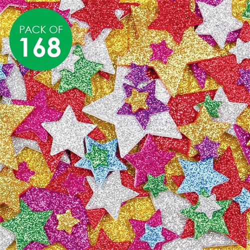 Foam Glitter Star Stickers - 168 | Foam | - & Craft Supplies