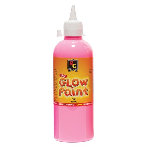 EC Fluorescent Fabric Paint - Pink - 500ml, Fabric Paint