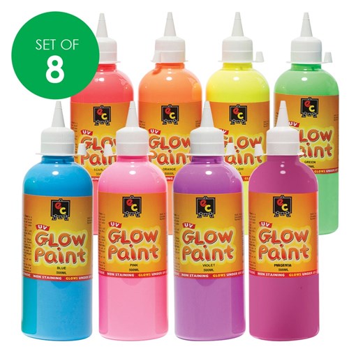 Educational Colours UV Glow Paint 500mL Pink