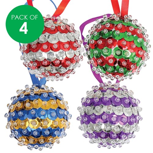 Plastic Sequin Push Pins for Kids Polystyrene Bauble Crafts Pack
