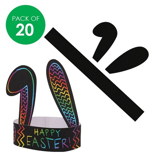 Scratch Board Bunny Ears - Pack of 20