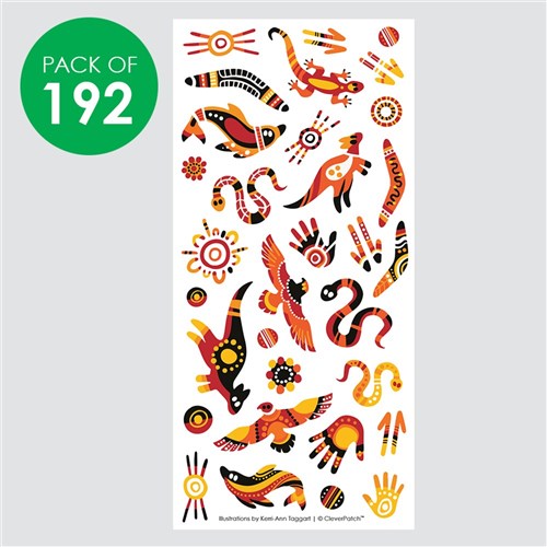 Indigenous Designed Stickers - Earth Tones - Pack of 192 | CleverPatch -  Art u0026 Craft Supplies
