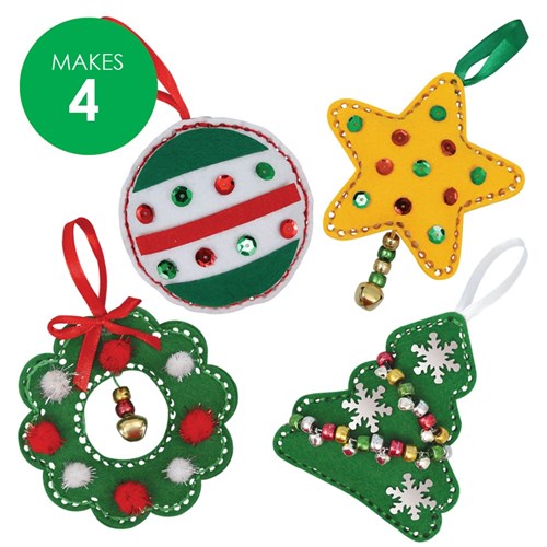 Felt Christmas Sewing Ornaments 
