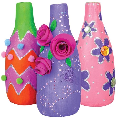 colourful papier mache vases how to make a paper mache flower