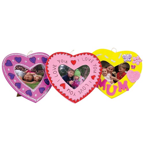 I Love You Mum Papier Mache Heart Frame Mother's Day