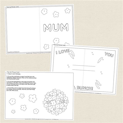 Pop Up Flower Card Mother's Day CleverPatch Art Craft Supplies