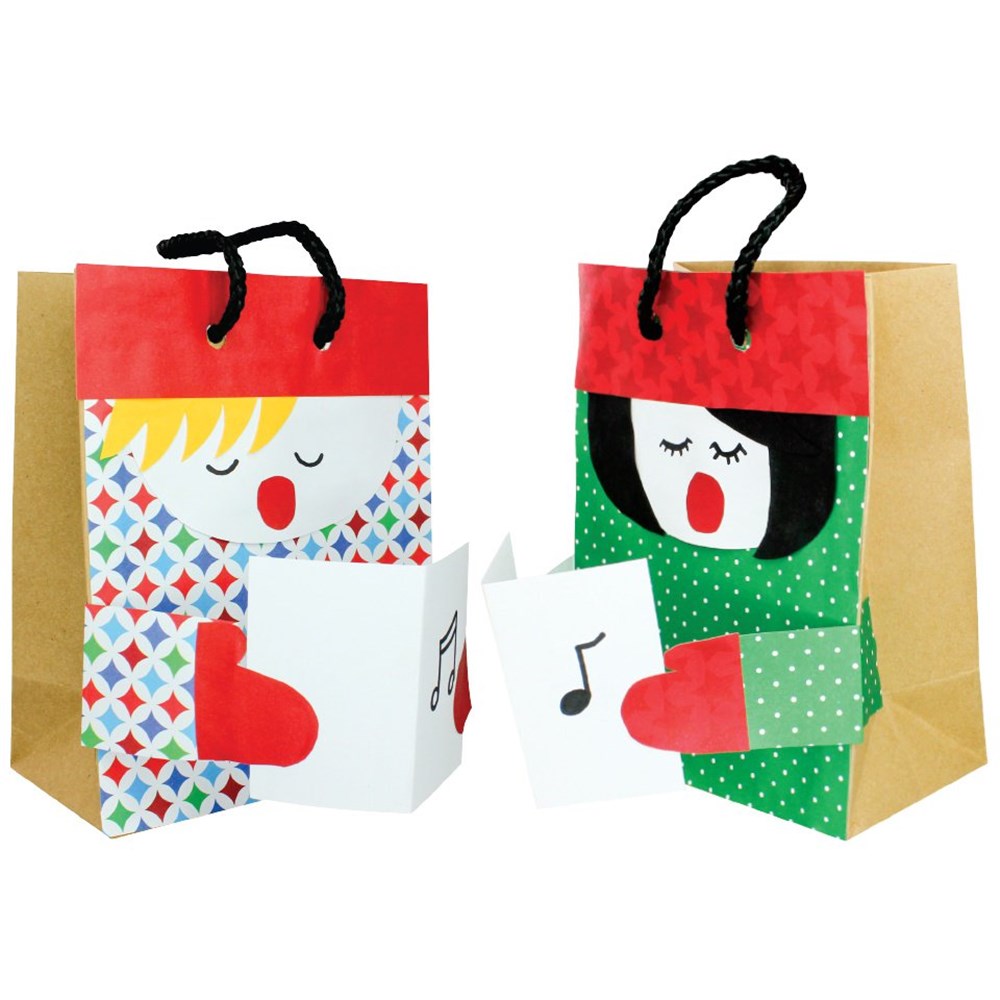 Christmas Paper Bag Carollers  Christmas  CleverPatch  Art & Craft