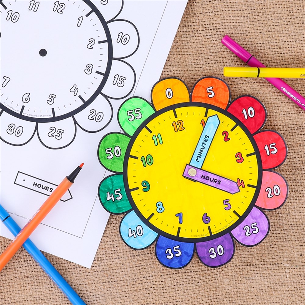 Printable Clock Template For Kids