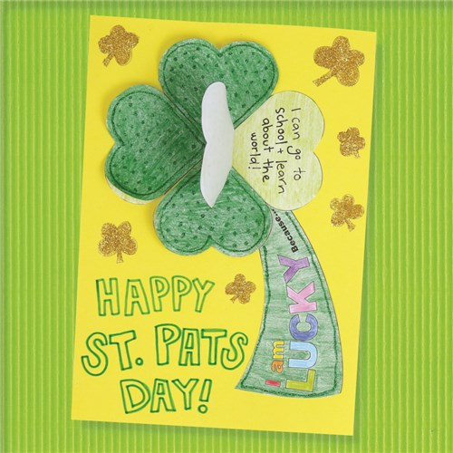'I Am Lucky Because...' Shamrock St. Patricks Day CleverPatch