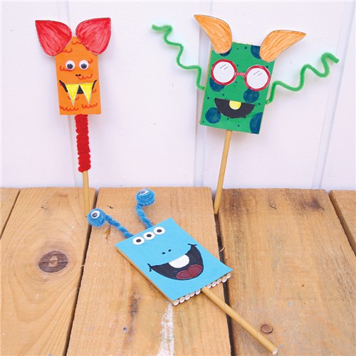 Easy paper straw monster craft for kids - Crafts By Ria