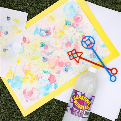Bubble blowing: spring activity for kids 