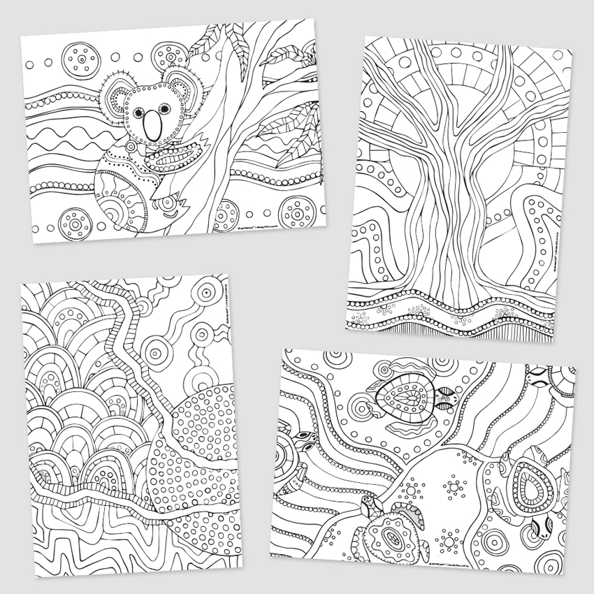 free aboriginal art coloring pages