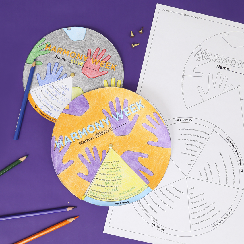 Harmony Week Story Wheel | Harmony Week - CleverPatch | CleverPatch ...