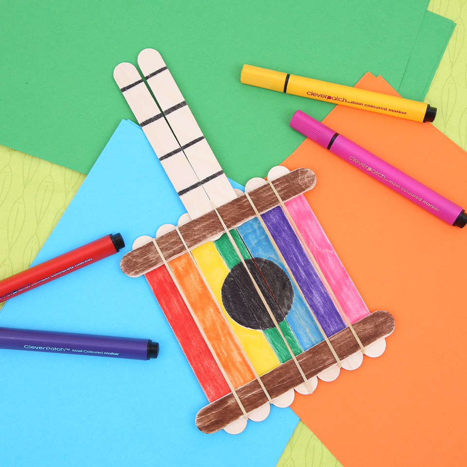 Popstick Ukulele | Wood - CleverPatch | CleverPatch - Art & Craft Supplies