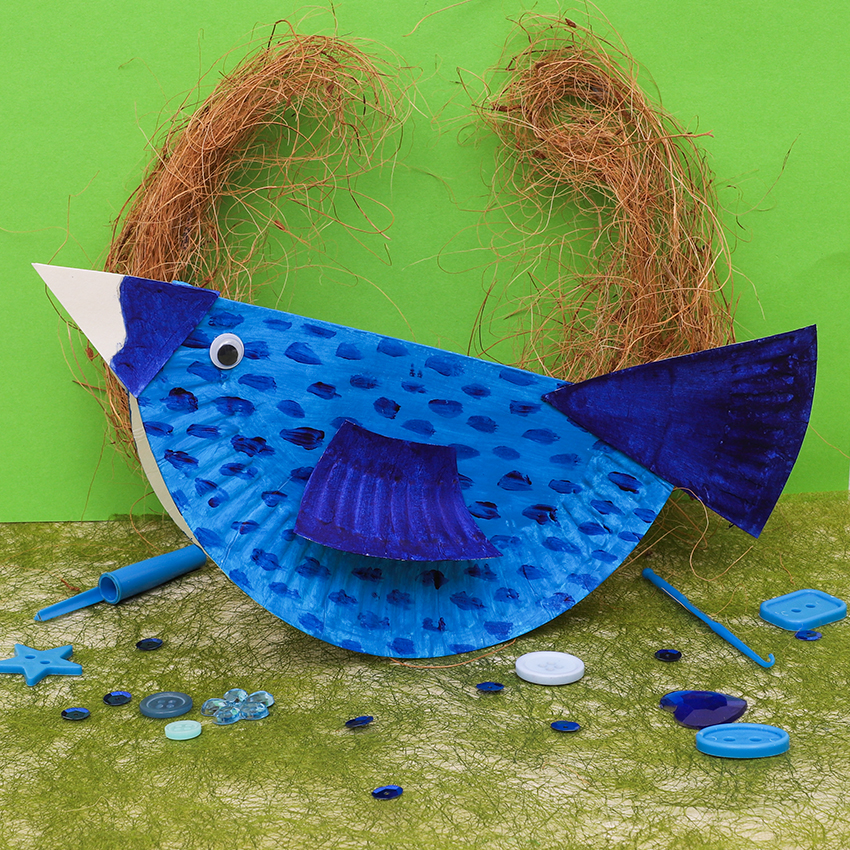 Rocking Paper Plate Bird | Paper & Card - | CleverPatch - Art & Craft ...