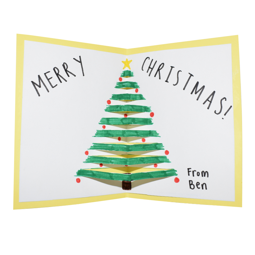 Christmas Tree Pop Up Card Template