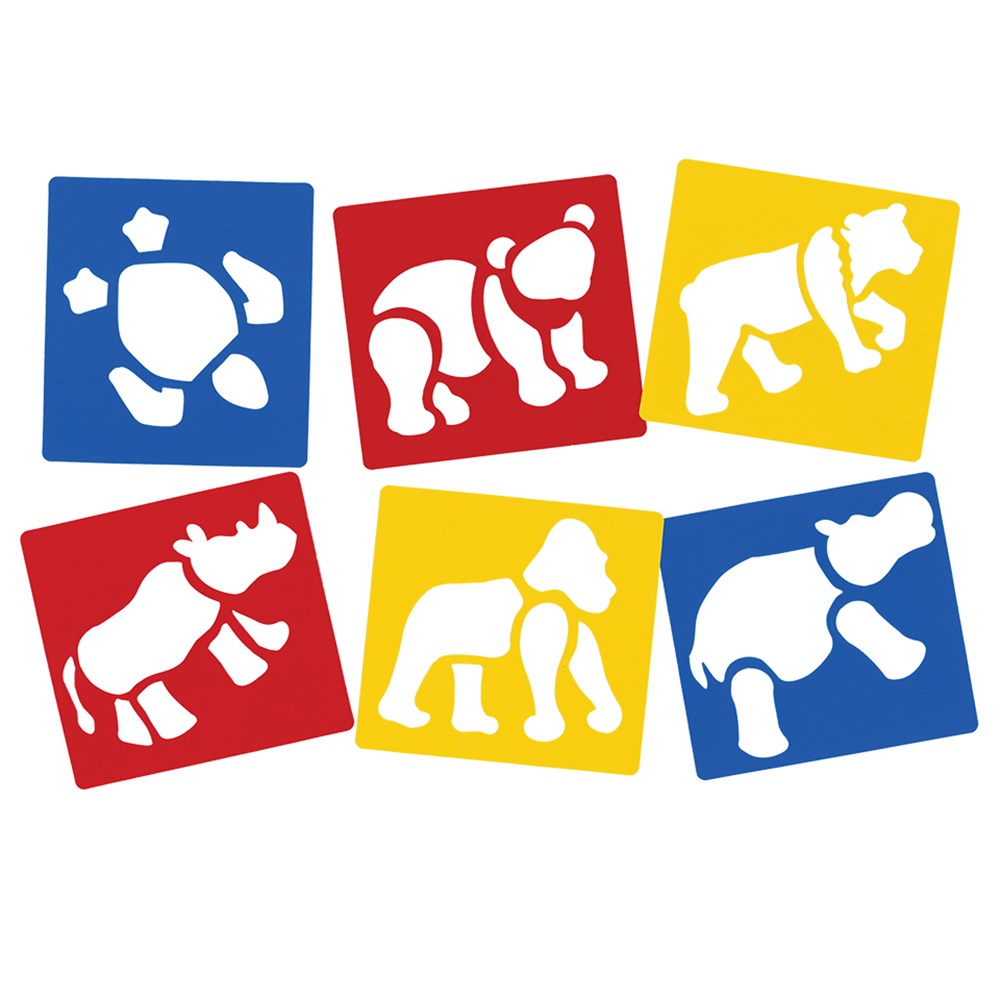 Endangered Animal Stencils - Pack of 6 | Stencils | CleverPatch - Art ...