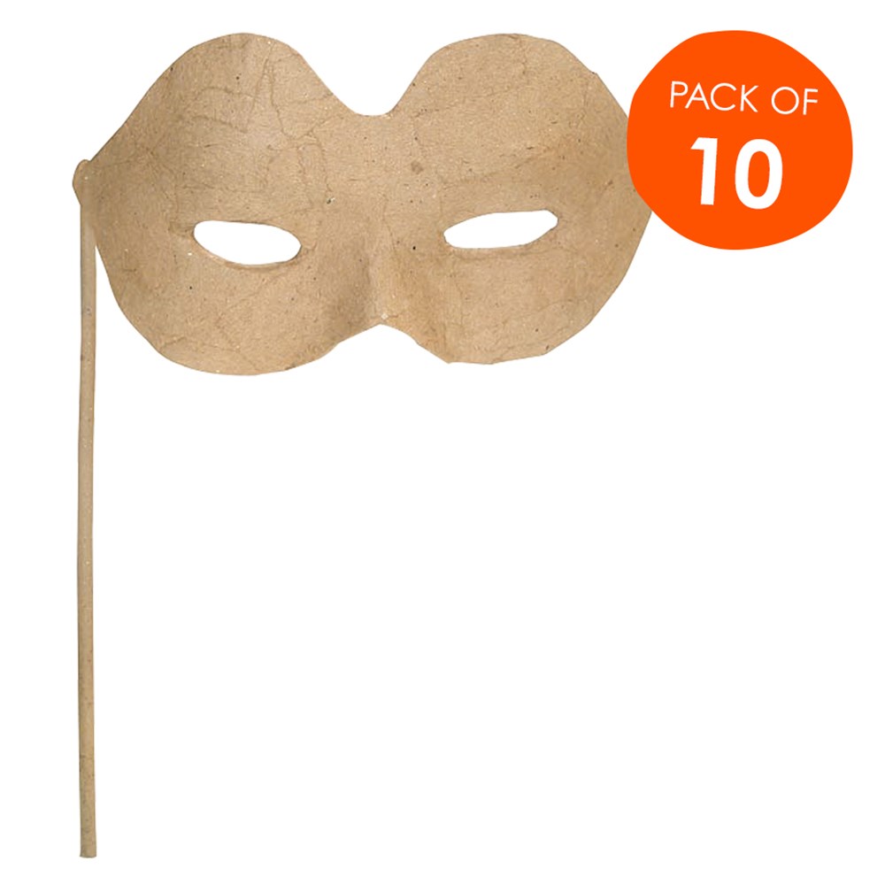 Papier Mache Eye Mask - Pack of 10 | Masks | CleverPatch - Art & Craft ...