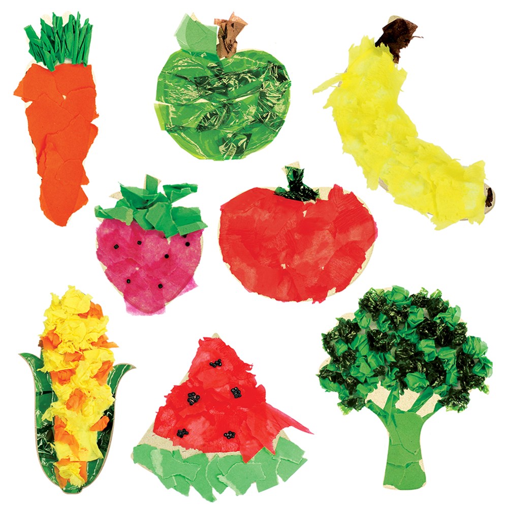 Wooden Fruit & Vegetable Shapes - Pack of 24 | Wood | CleverPatch - Art ...