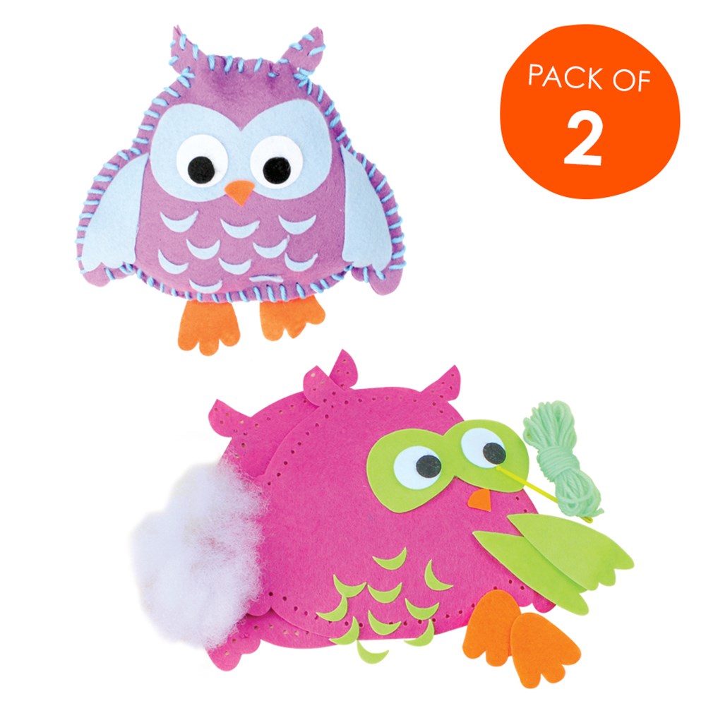 Felt Owl Cushions Sewing Kit - Pack of 2 | Sewing & Textiles ...