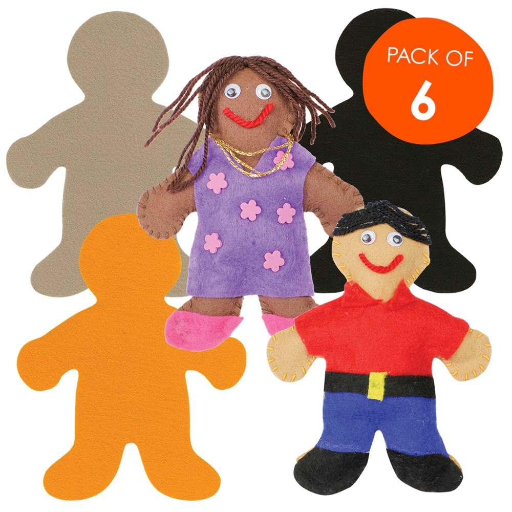 Culturally Diverse Felt People - Pack of 6 | Sewing & Textiles ...