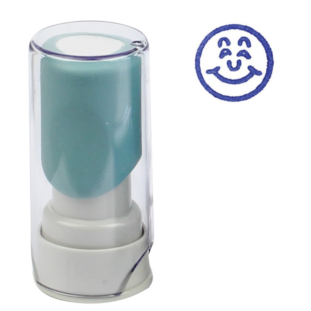 X Stamper - Smiley Face - Blue | Stickers & Stamps | CleverPatch - Art ...